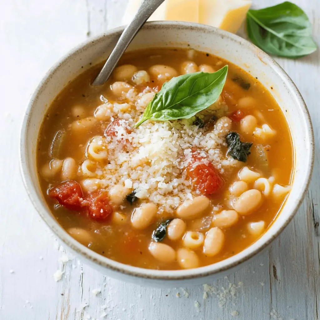 Tuscan White Beans Pasta Soup {Instant Pot}