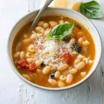 Tuscan White Beans Pasta Soup {Instant Pot}