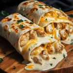 Flavorsome Cheesy Garlic Chicken Wraps - my home made meal