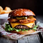 Hash brown cheeseburgers with pickled jalapeÃ±os