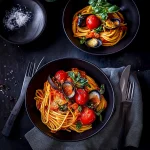 Muschel-Spaghetti in Tomatensugo